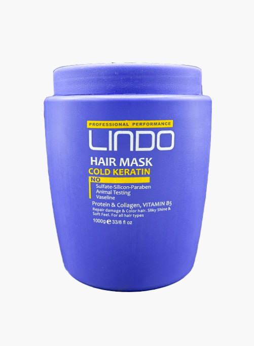 قیمت و خرید ارزان ترین ماسک مو بدون سولفات حاوی کراتین لیندو